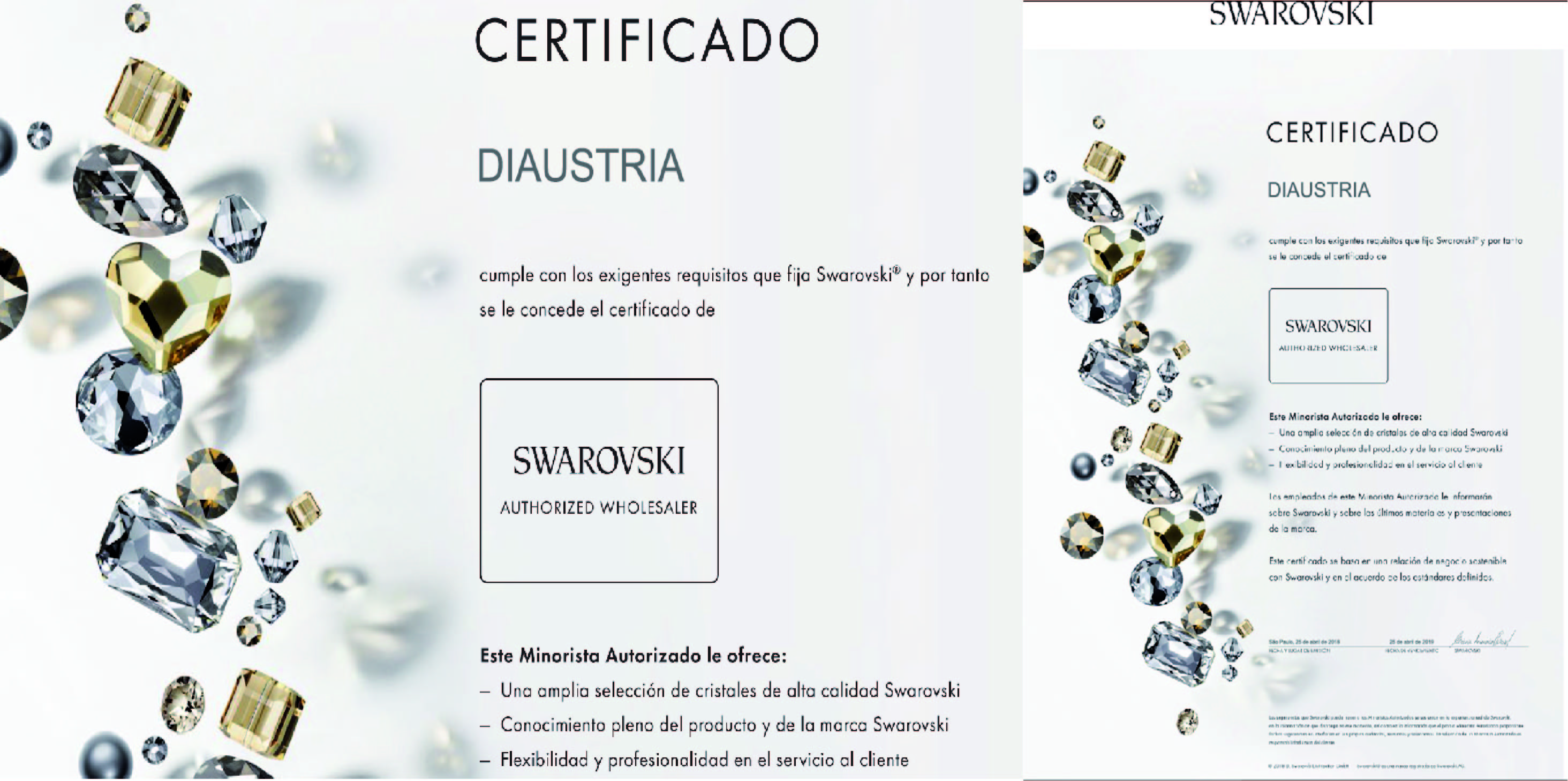 Certificado Swarovski®